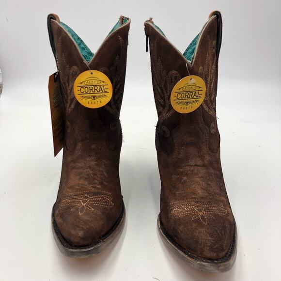 Corral Women's Embroidered Western Fashion Booties - Pointed Toe Size 9 M - Picture 2 of 11